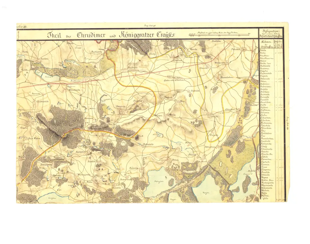 Voorbeeld van de oude kaart