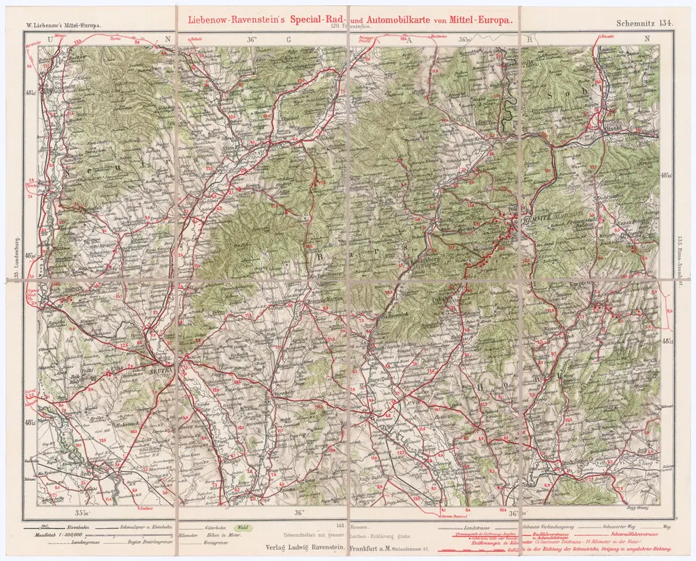 Voorbeeld van de oude kaart