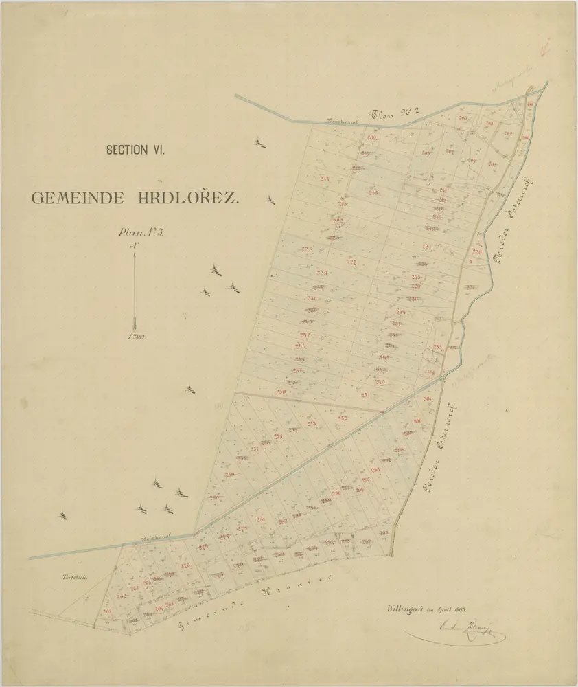 Voorbeeld van de oude kaart