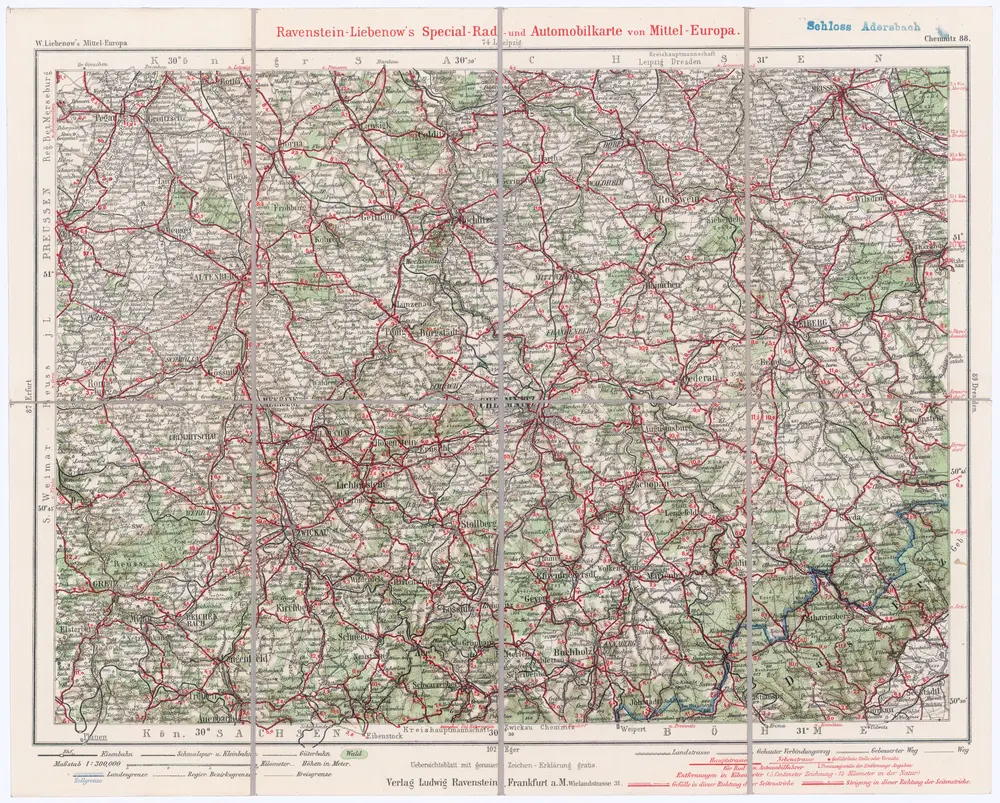 Voorbeeld van de oude kaart