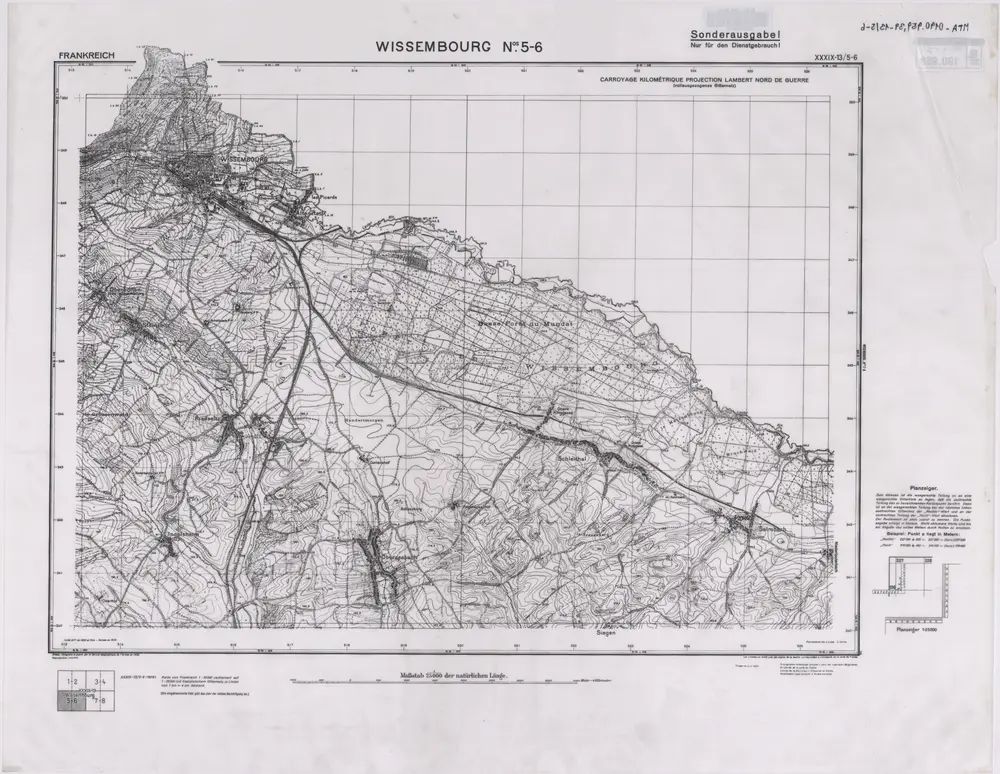 Voorbeeld van de oude kaart