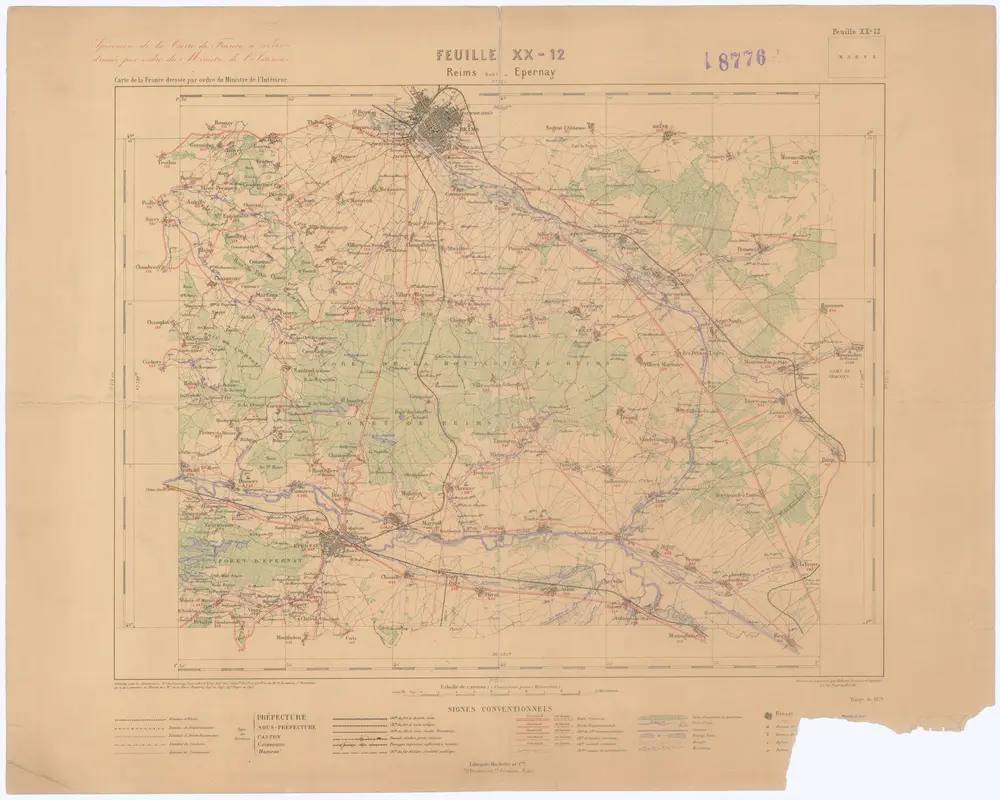 Voorbeeld van de oude kaart