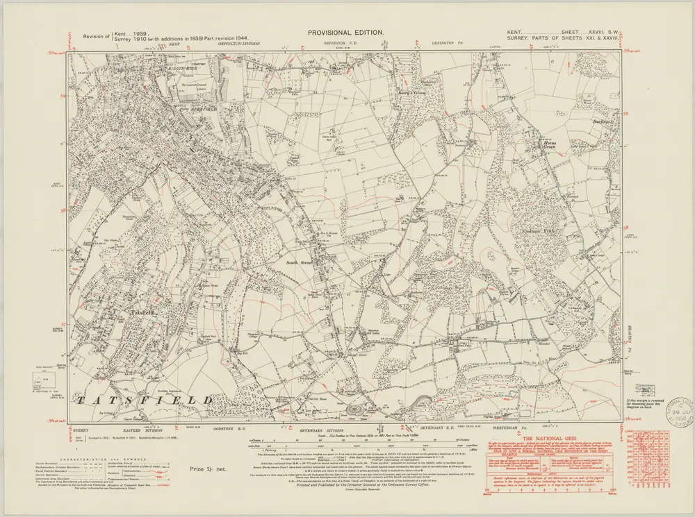 Voorbeeld van de oude kaart