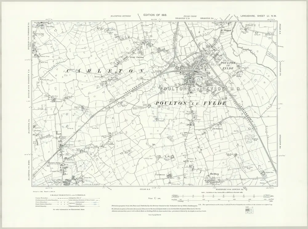 Voorbeeld van de oude kaart