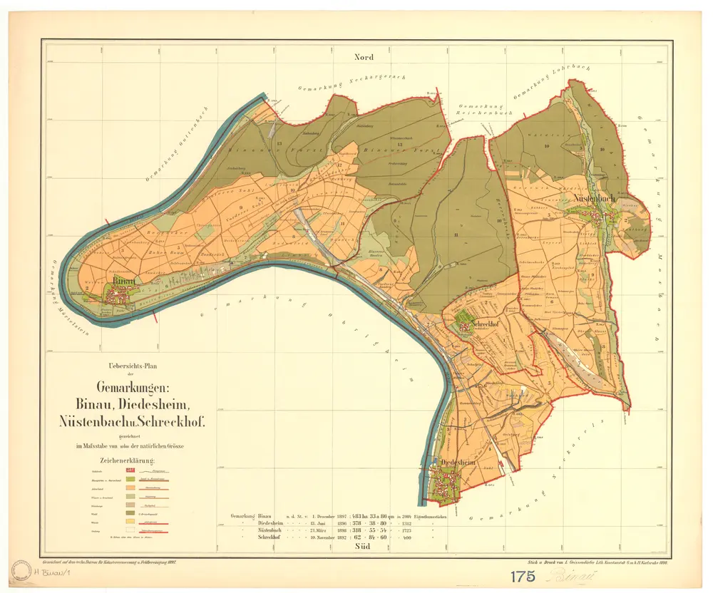 Voorbeeld van de oude kaart