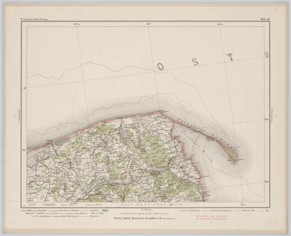 Voorbeeld van de oude kaart