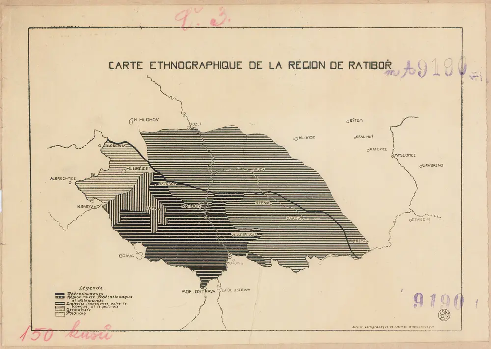 Voorbeeld van de oude kaart