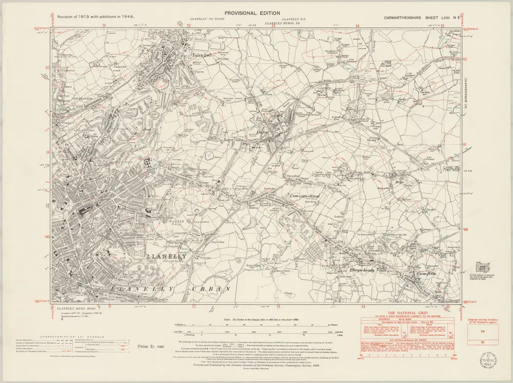 Voorbeeld van de oude kaart