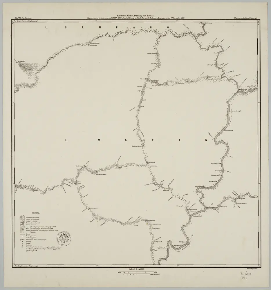 Voorbeeld van de oude kaart