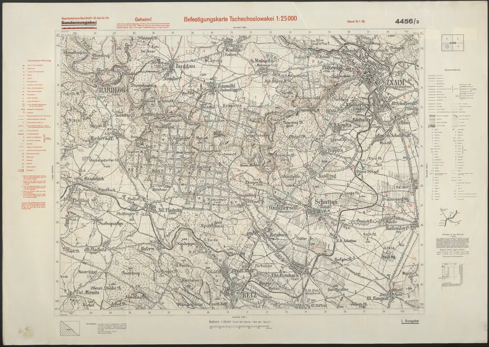 Voorbeeld van de oude kaart