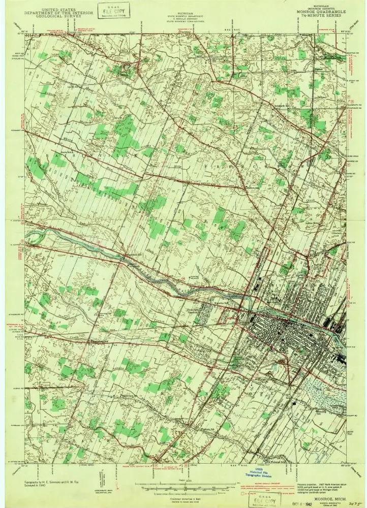 Voorbeeld van de oude kaart