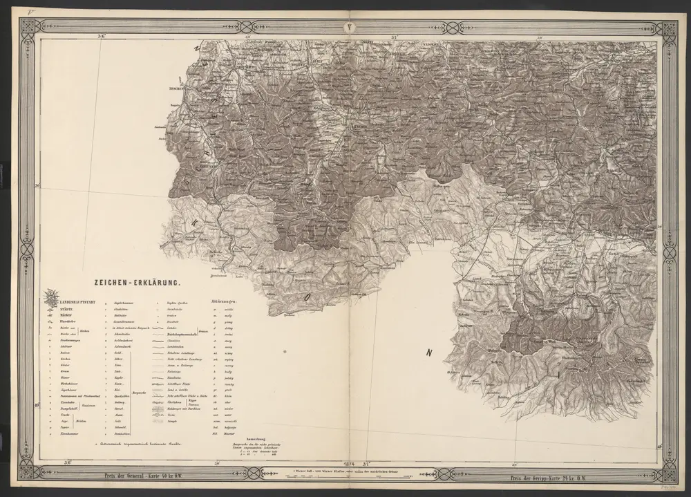 Voorbeeld van de oude kaart