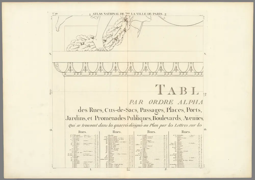 Sheet 49. Atlas Du Plan General De La Ville Paris.