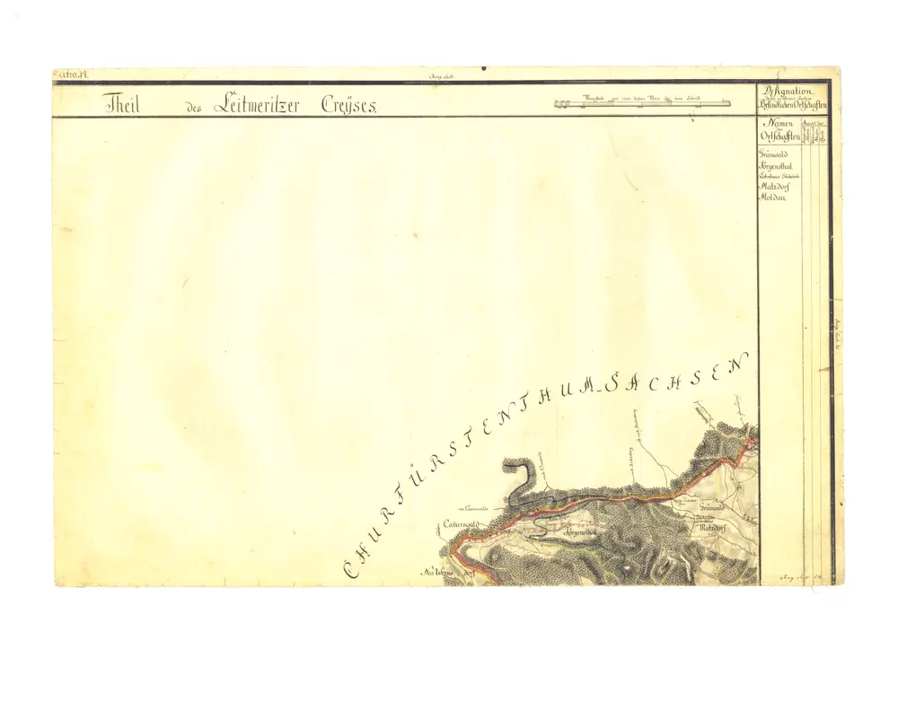 Voorbeeld van de oude kaart