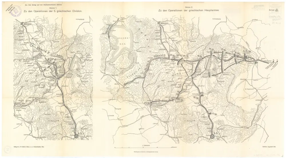 Voorbeeld van de oude kaart