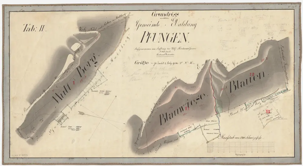 Voorbeeld van de oude kaart