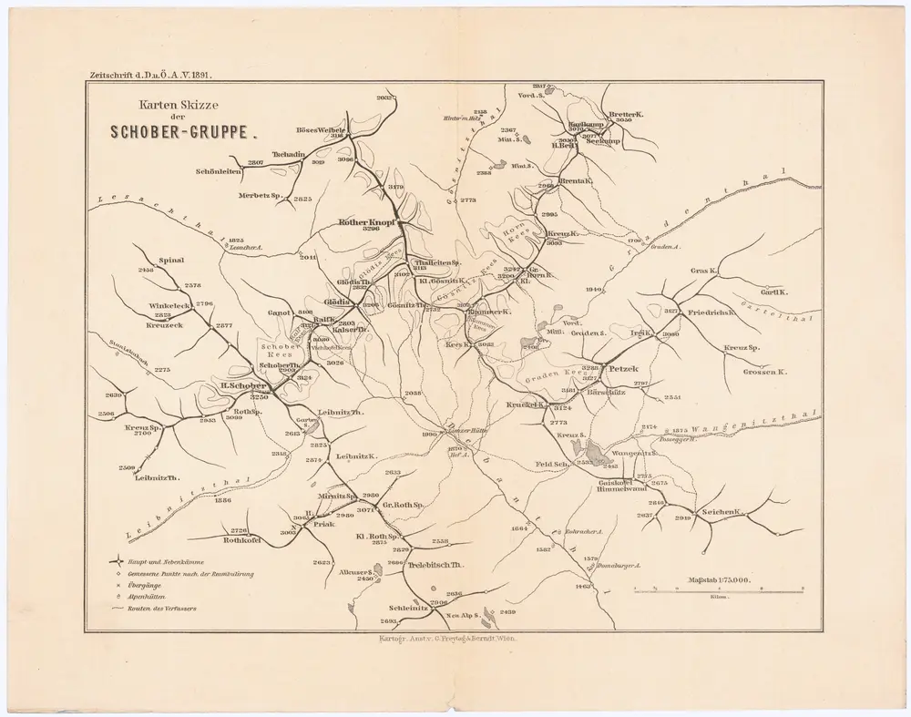 Voorbeeld van de oude kaart