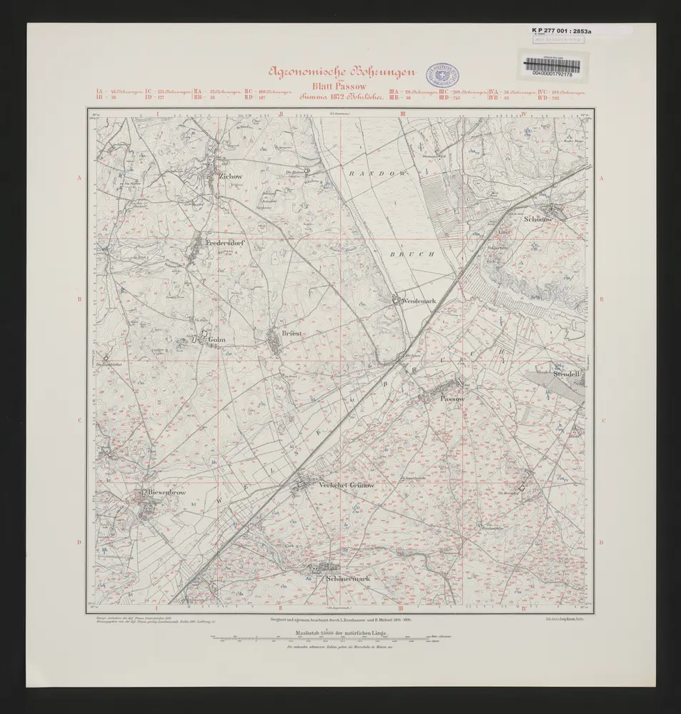 Voorbeeld van de oude kaart