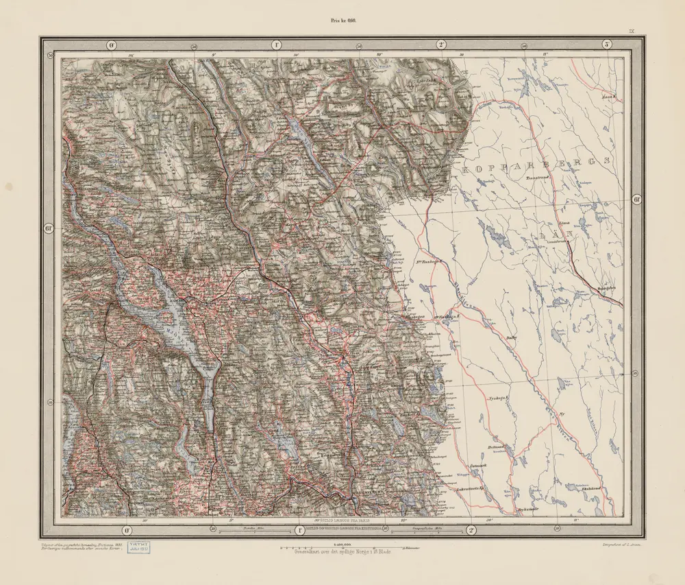 Voorbeeld van de oude kaart