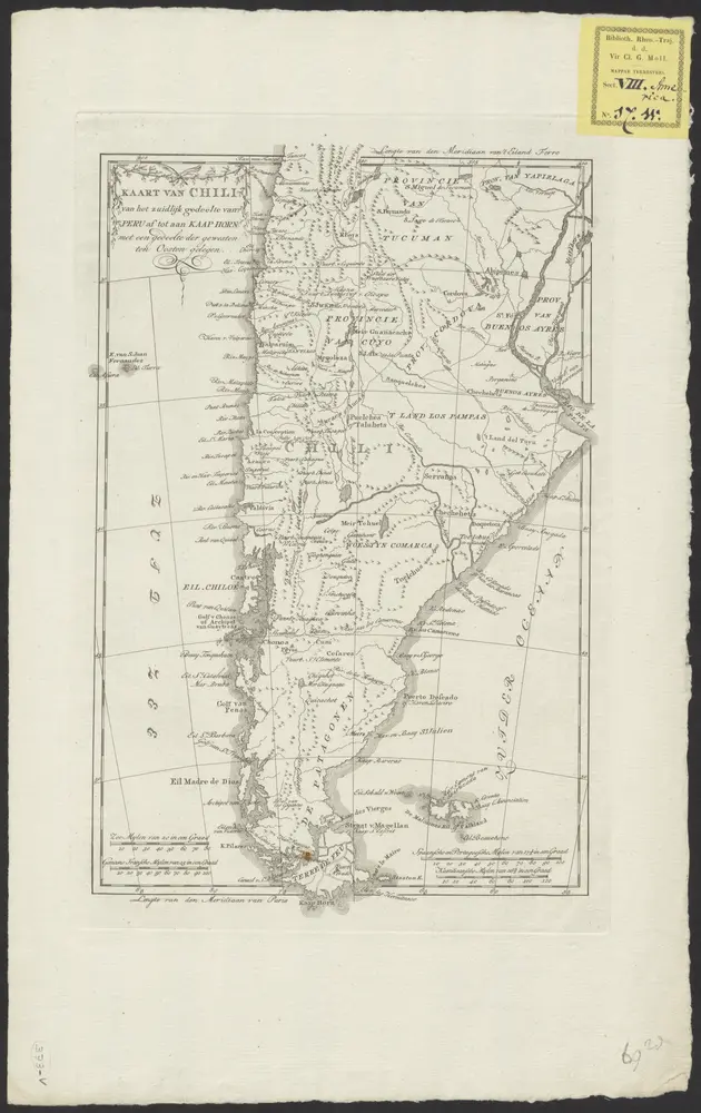 Voorbeeld van de oude kaart