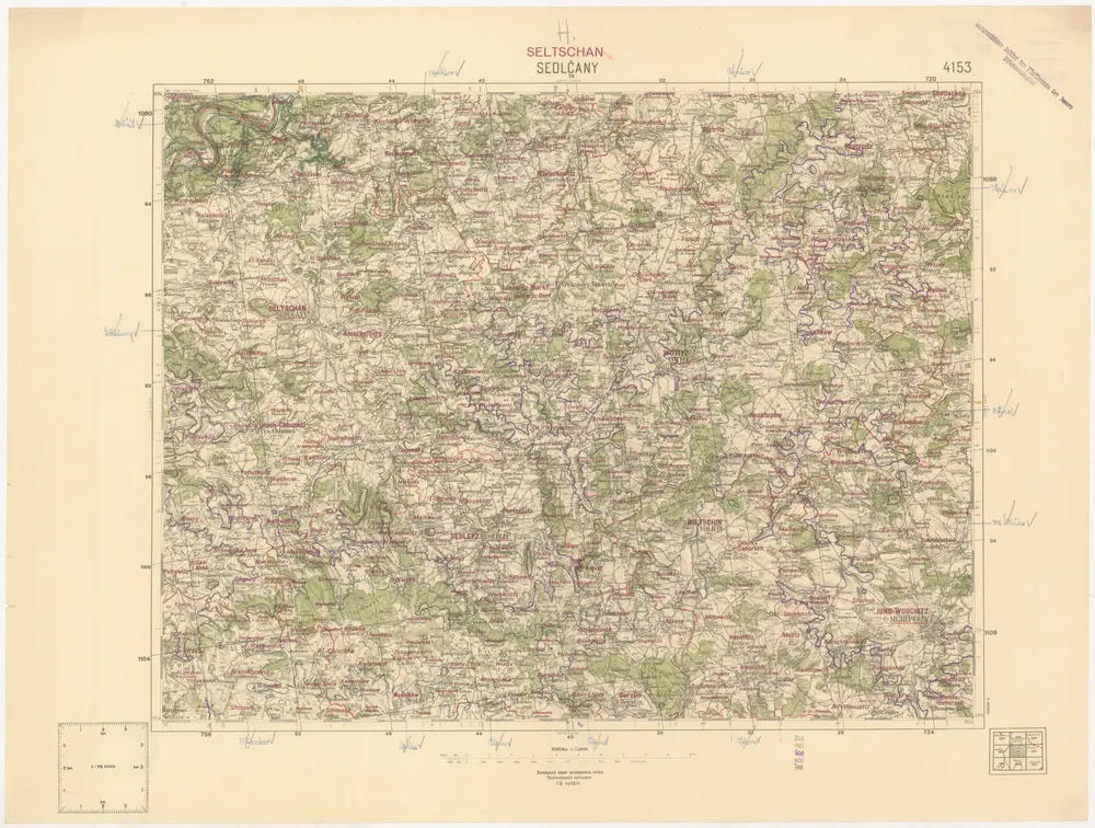 Voorbeeld van de oude kaart