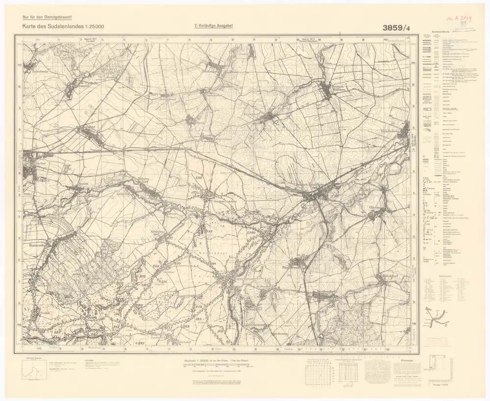 Voorbeeld van de oude kaart