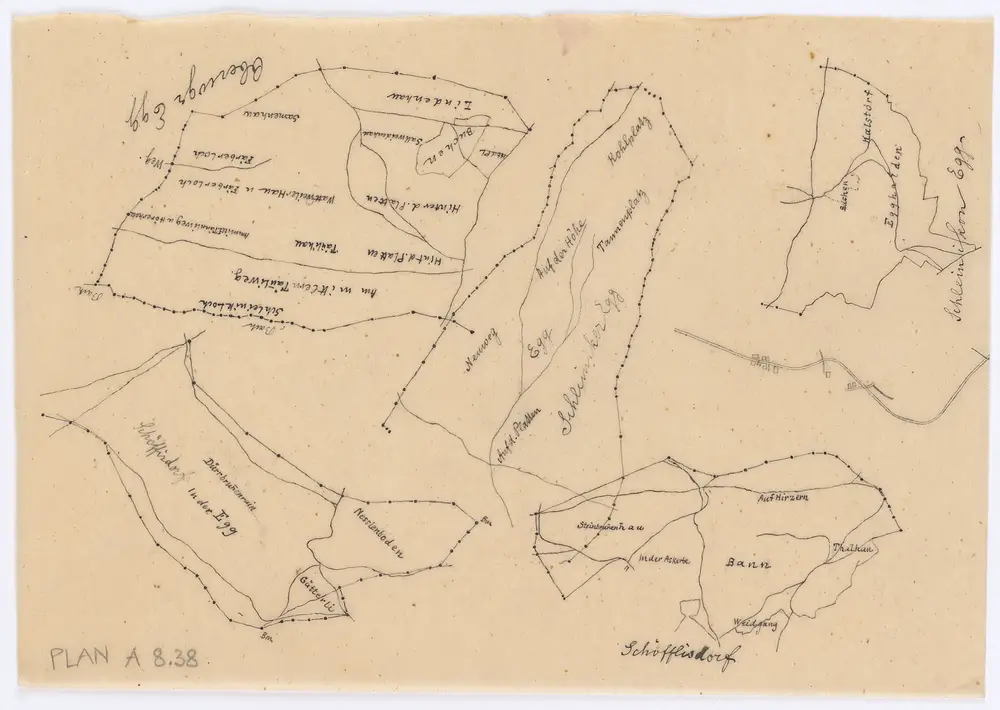 Voorbeeld van de oude kaart