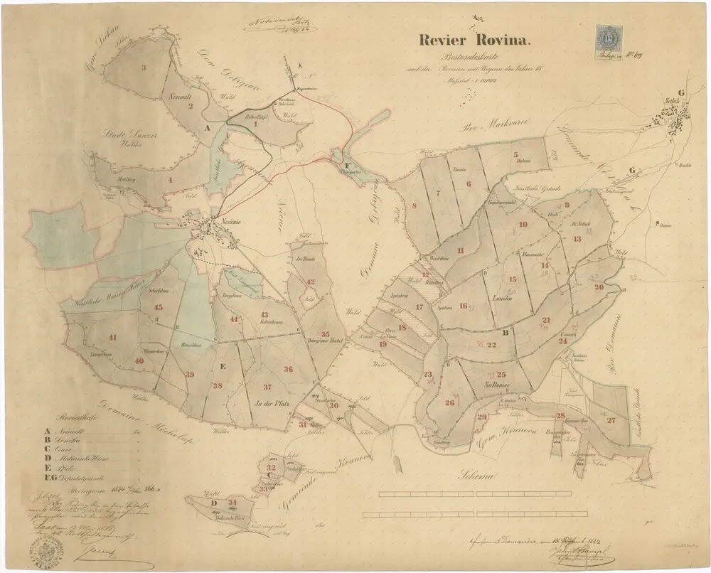 Voorbeeld van de oude kaart