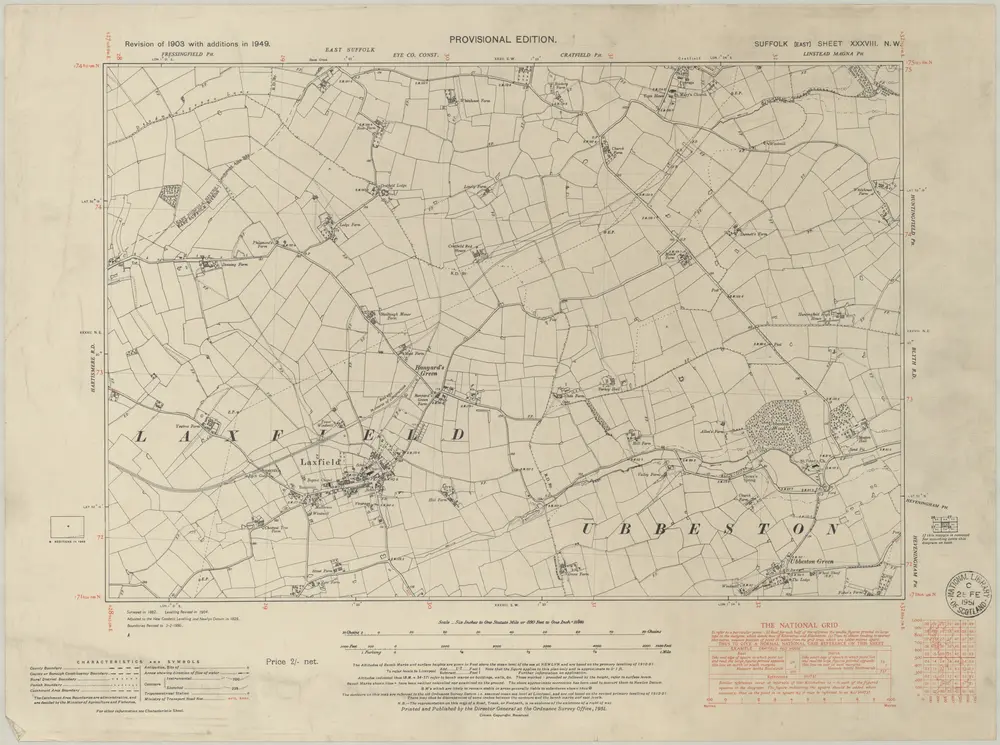 Voorbeeld van de oude kaart