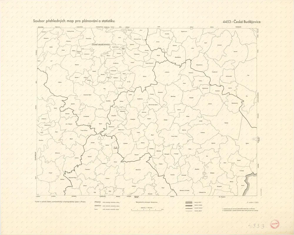 Soubor přehledných map pro plánování a statistiku: 4453 – České Budějovice