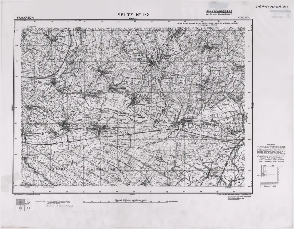 Voorbeeld van de oude kaart