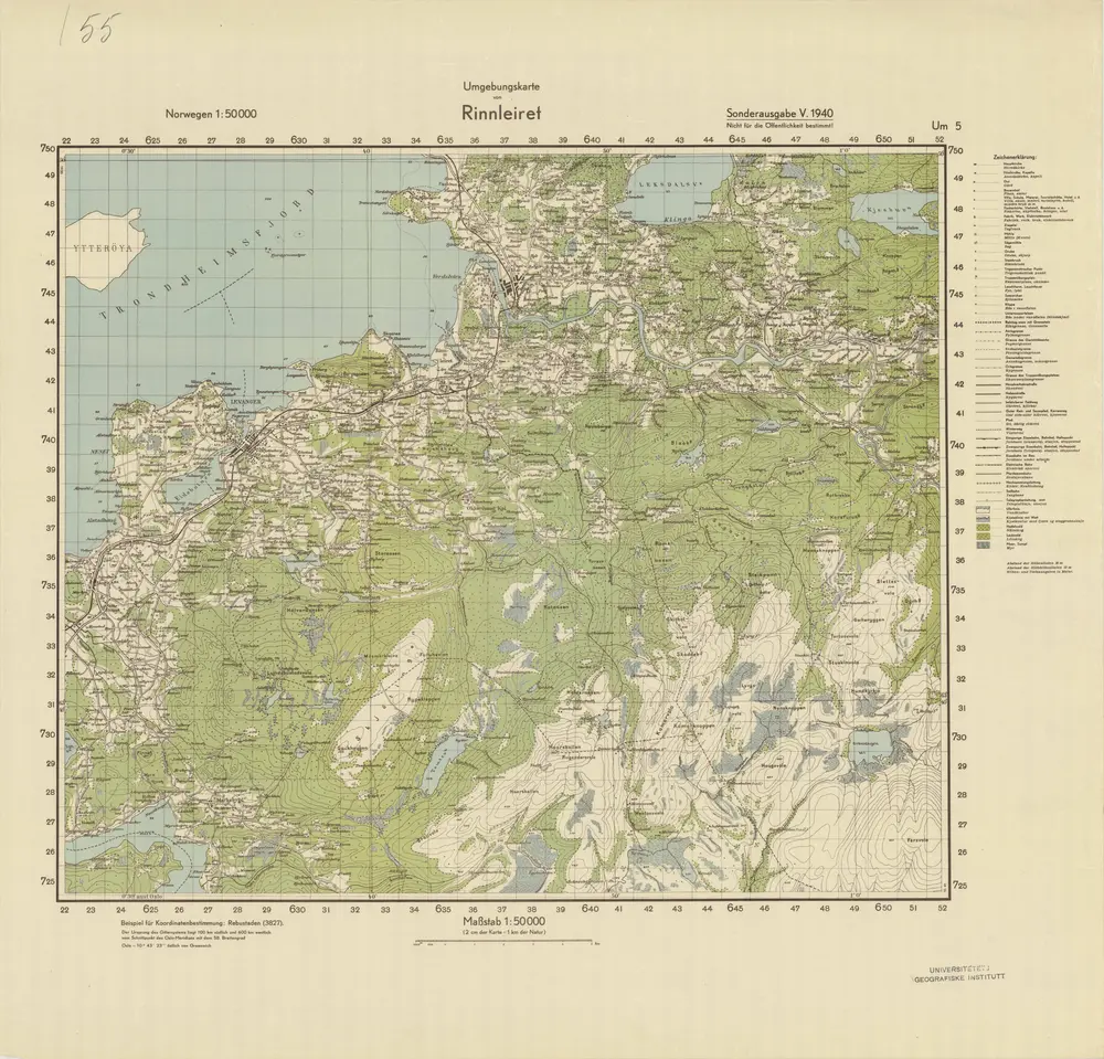 Voorbeeld van de oude kaart