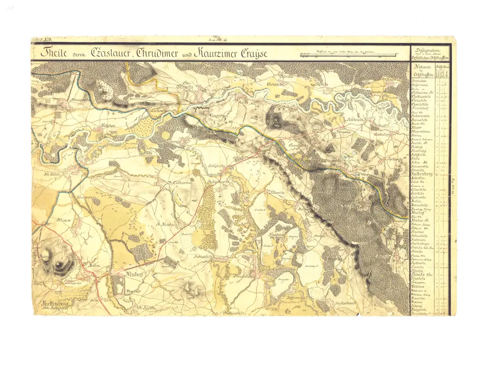 Voorbeeld van de oude kaart