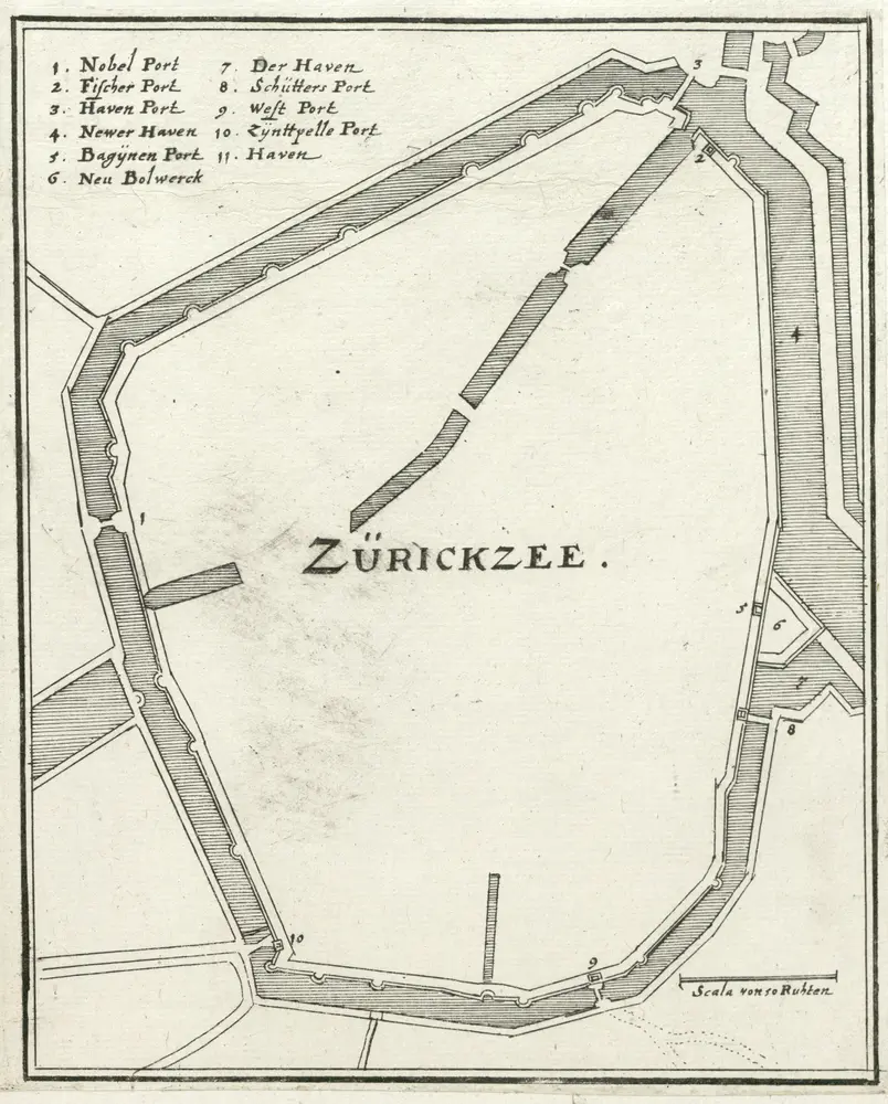 Voorbeeld van de oude kaart