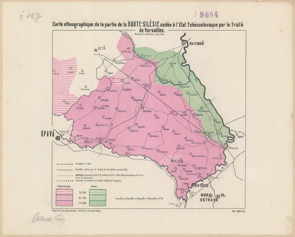 Voorbeeld van de oude kaart