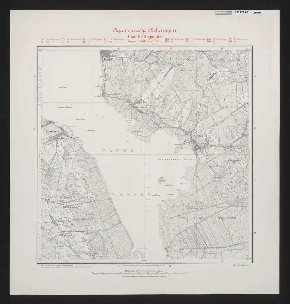 Voorbeeld van de oude kaart