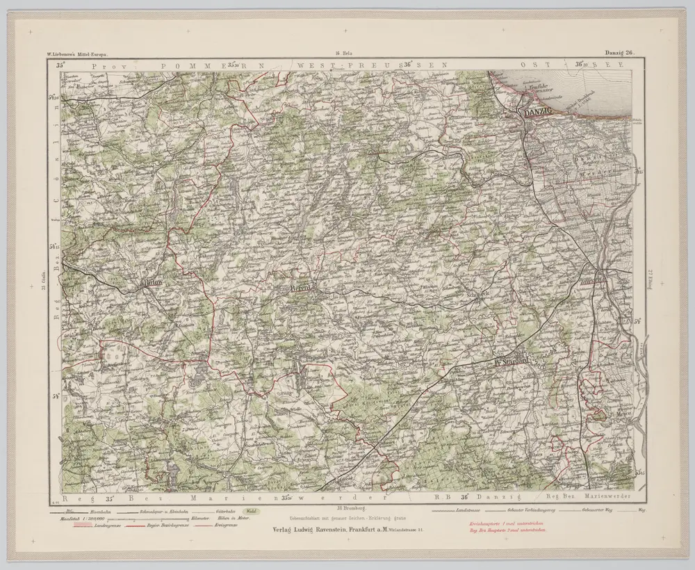 Voorbeeld van de oude kaart