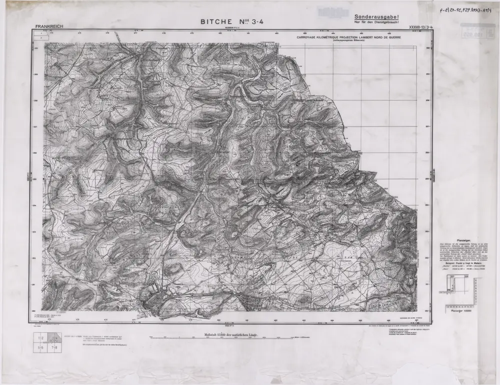 Voorbeeld van de oude kaart