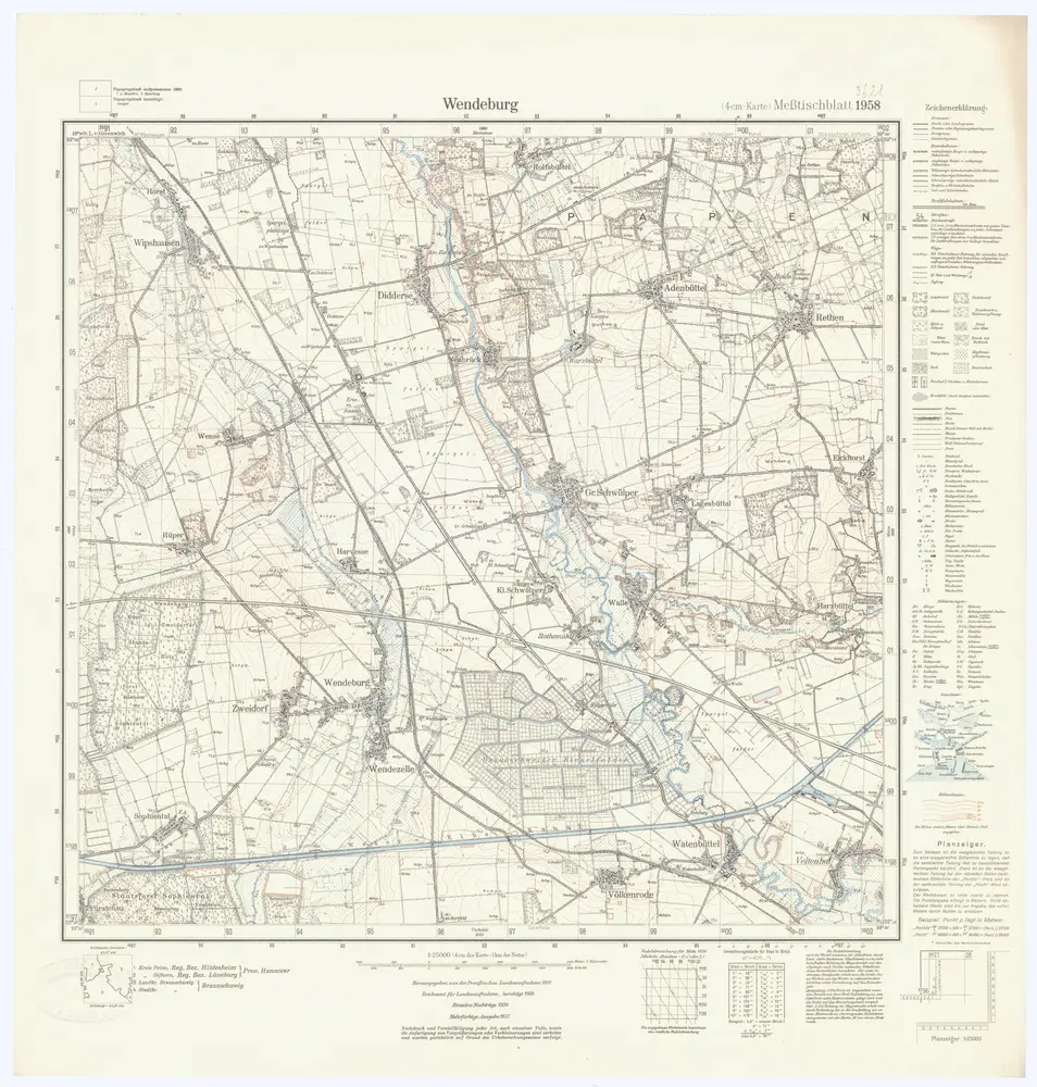 Voorbeeld van de oude kaart