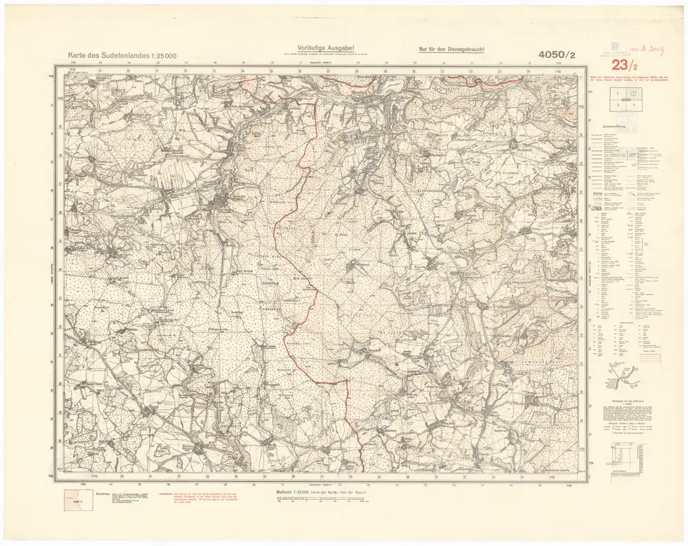 Voorbeeld van de oude kaart