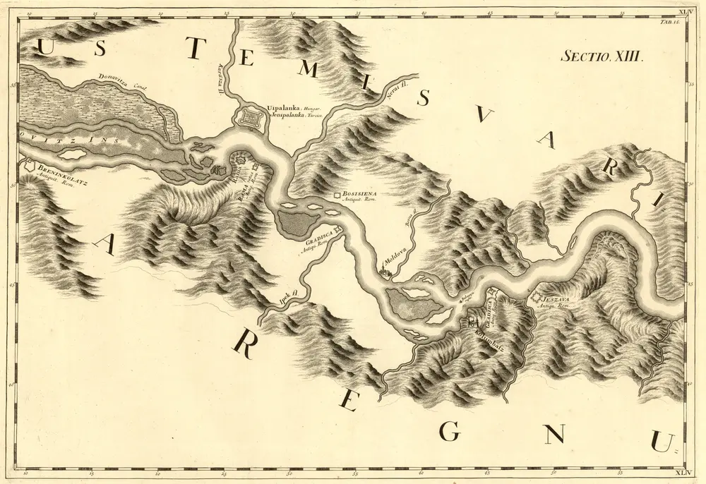 Voorbeeld van de oude kaart