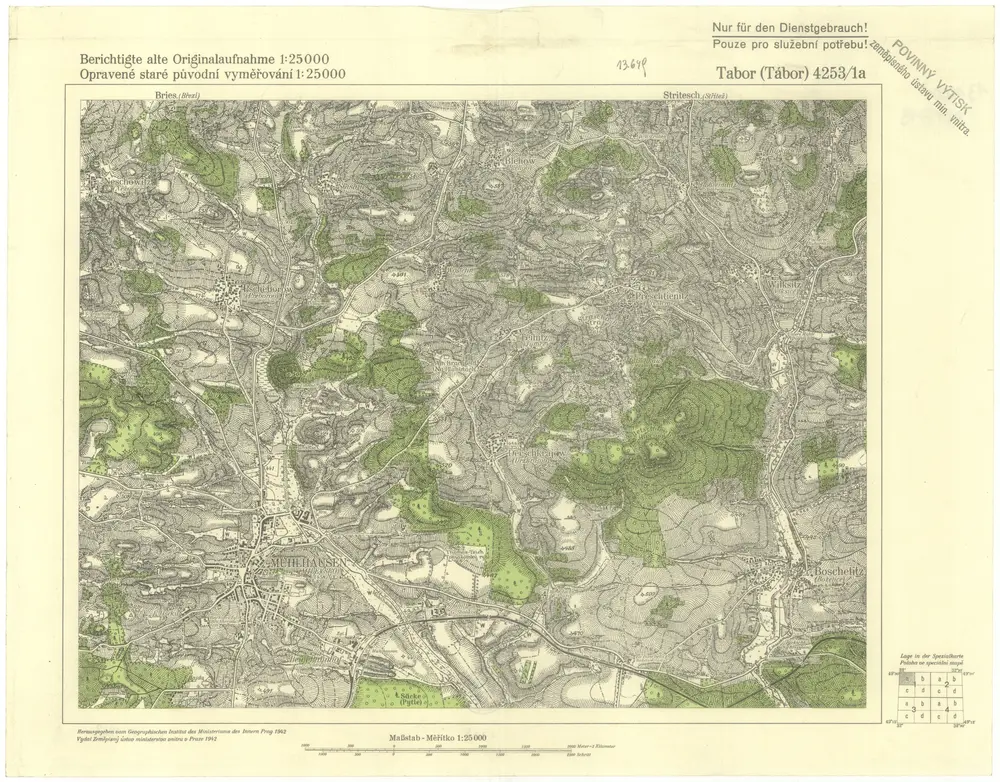 Voorbeeld van de oude kaart