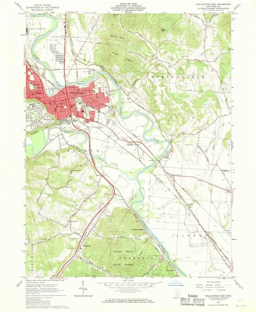 Voorbeeld van de oude kaart