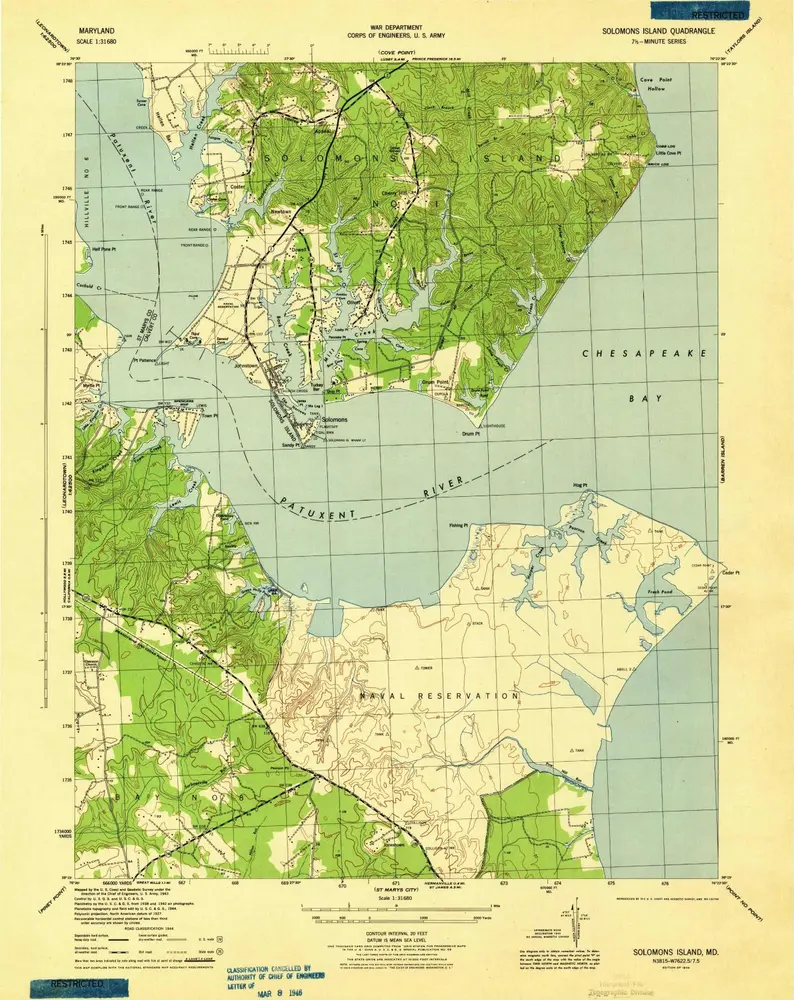 Voorbeeld van de oude kaart