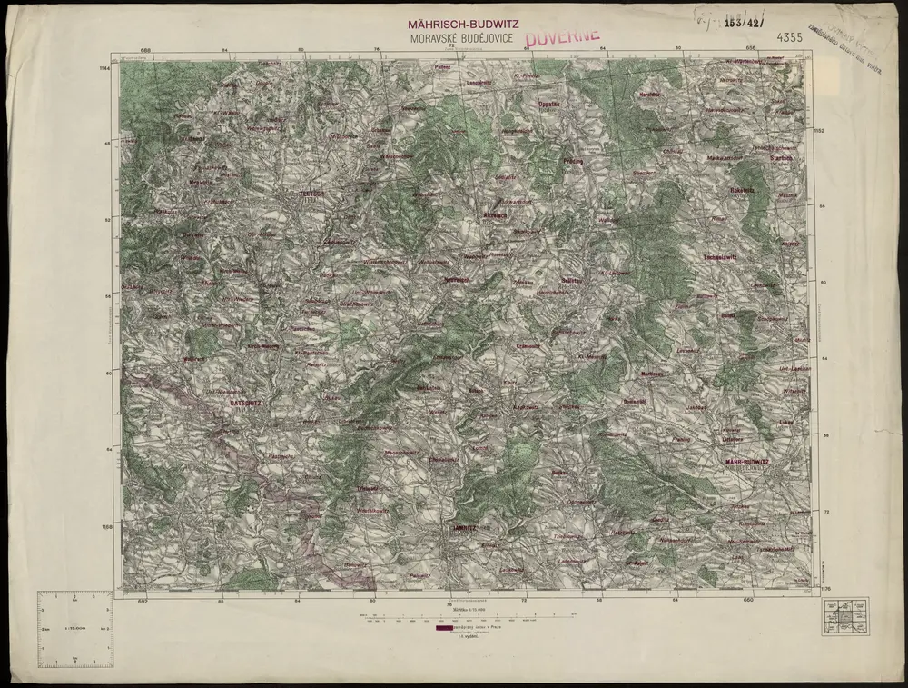 Voorbeeld van de oude kaart