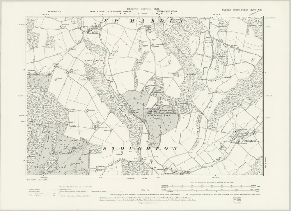 Voorbeeld van de oude kaart