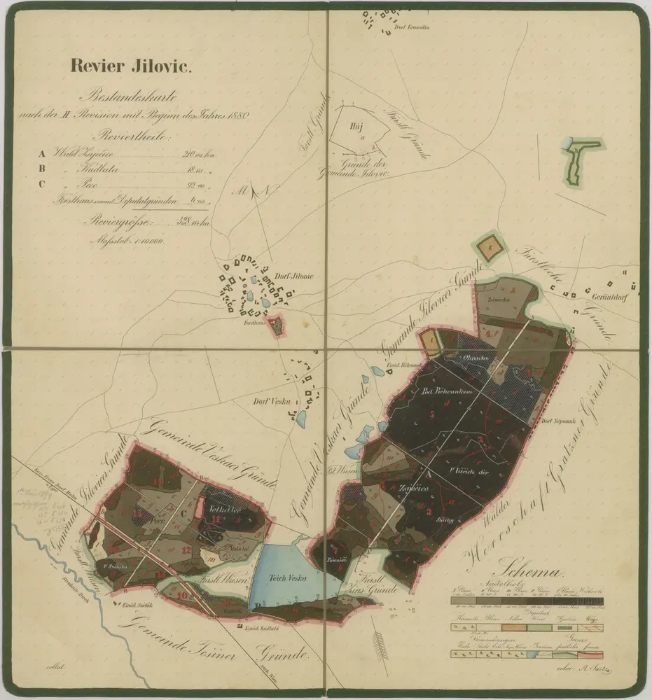 Voorbeeld van de oude kaart