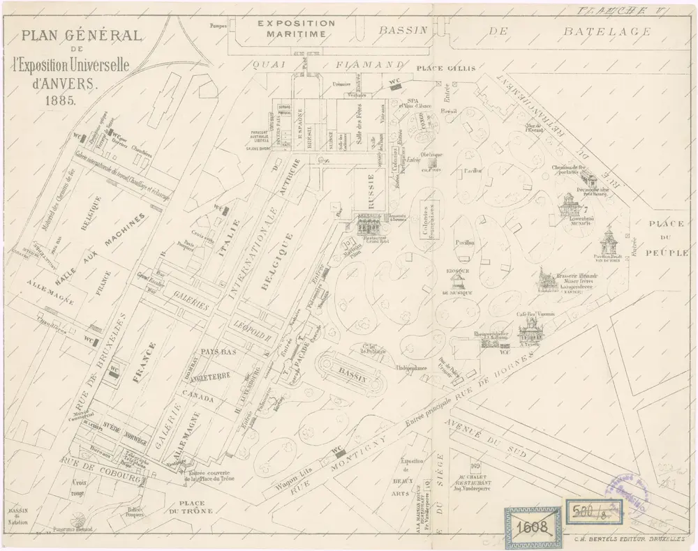 Plan géneral l´Exposition Universelle d´Anvers