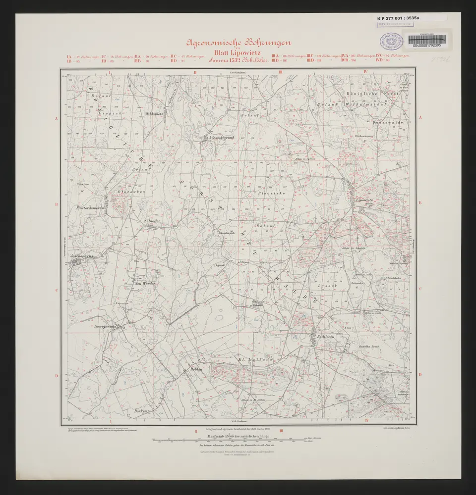 Voorbeeld van de oude kaart