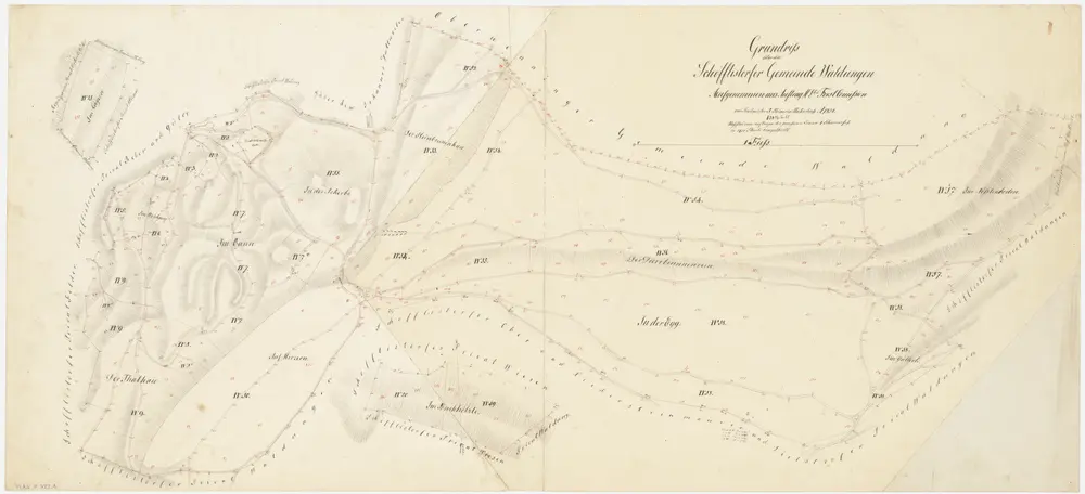 Voorbeeld van de oude kaart